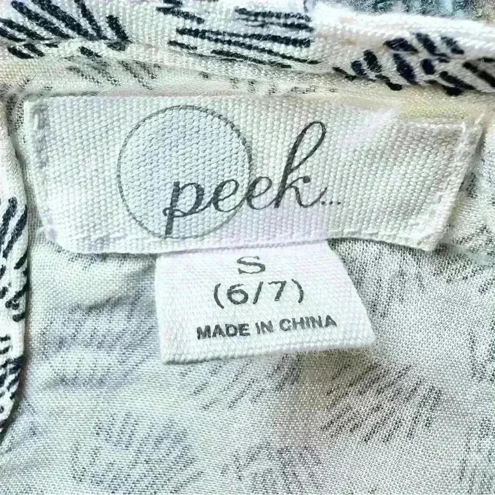 Peek | Girls Cream and Black Ruffle Blouse | Size Small (6/7) - Picture 8 of 10